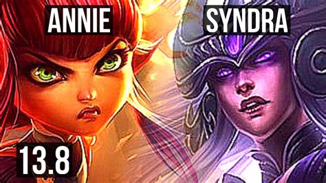 Annie Vs Syndra Mid Rank 8 Annie Legendary 300 Games 16 5 11