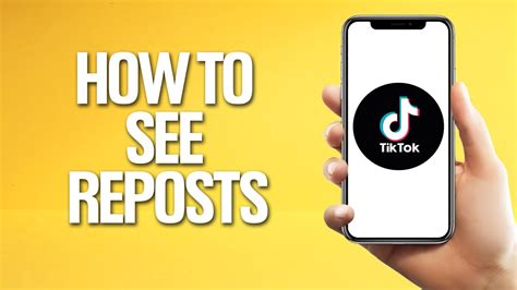 How To See Reposts On Tiktok YouTube