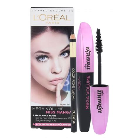 L'Oréal Paris Mega Volume Miss Manga Подаръчен комплект спирала 2 x 8,5 ...