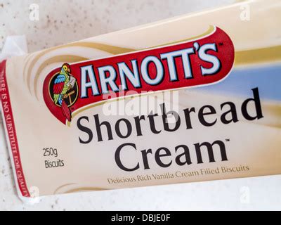 Arnott S Shortbread Cream Biscuits Stock Photo Alamy