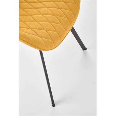 Chaise De Salle Manger Design Jaune Moutarde Et Noire Pilot