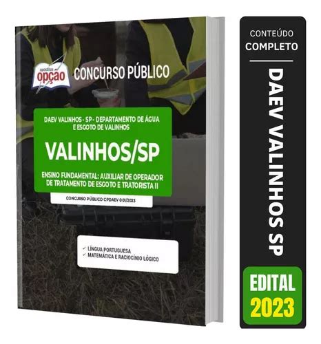 Apostila Concurso Daev Valinhos Sp Ensino Fundamental MercadoLivre