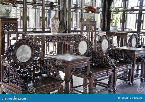 Chinese antique furniture stock photo. Image of culture - 18966810