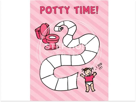 Potty Chart, Potty Time, Toilet Training Chart, JPEG Instant Download ...