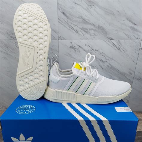 Adidas Nmd R1 Originals White Green Yellow Gx9885 Men S Size 8 Ebay