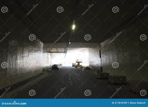 Road Tunnel Construction on a Highway Stock Image - Image of junction ...