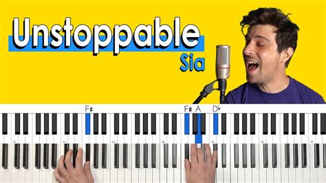 How To Play Unstoppable By Sia Piano Tutorial Chords For Singing