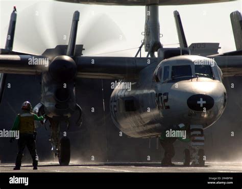 Us Navy An E C Hawkeye Assigned To The Bear Aces Of Carrier Airborne