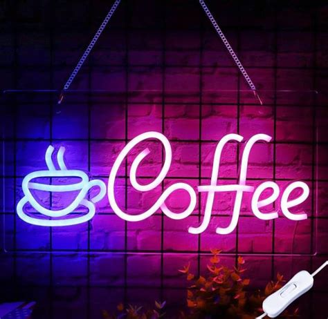 Neon Plexi Led L Mpa Coffee Falra Akaszthat K K R Zsasz N Neolia