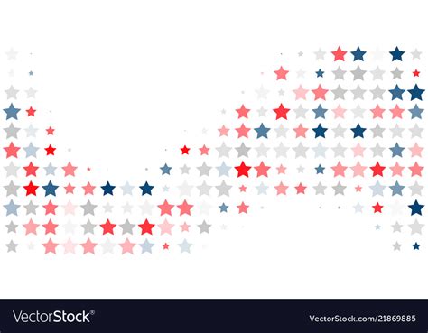 Abstract background of red blue white stars Vector Image