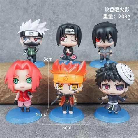 Jual Naruto Chibi Kakashi Itachi Sasuke Set Pcs Action Figure