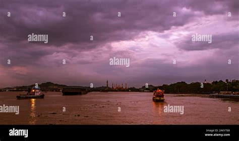 Mahakam river at night Stock Photo - Alamy