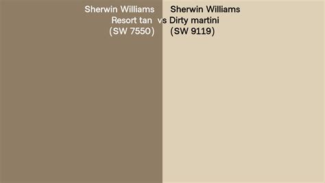 Sherwin Williams Resort Tan Vs Dirty Martini Side By Side Comparison