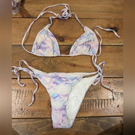 Reina Olga Swim Reina Olga Purple Tie Dye Bikini Set Poshmark