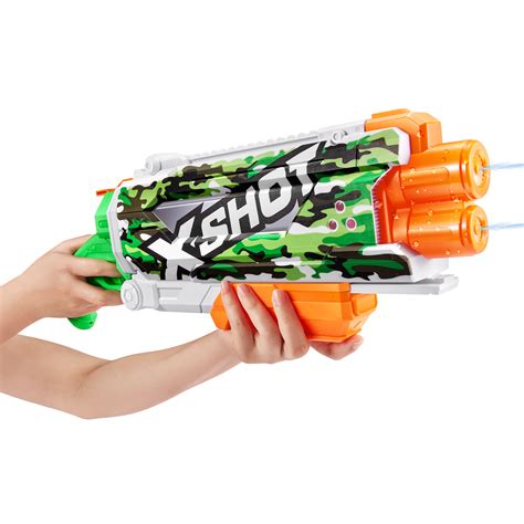 X Shot Water Fast Fill Skins Pump Action Water Blaster Sun Camo By ZURU