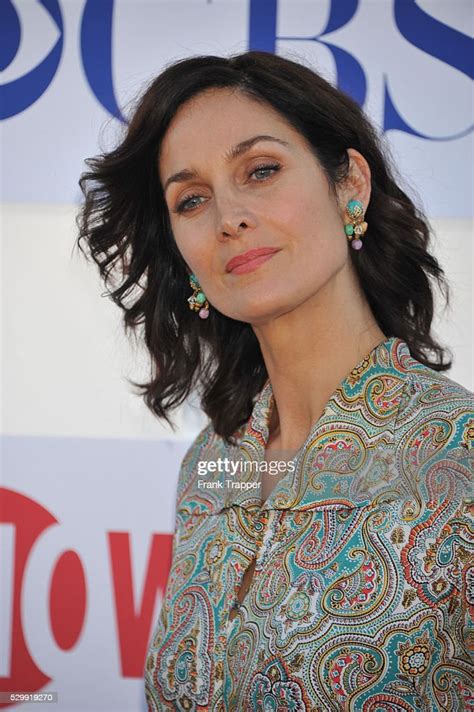 Actress Carrie Ann Moss Arrives At The Cw Cbs And Showtime 2012