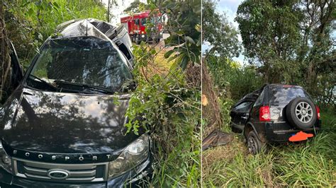 Homem Fica Ferido Ap S Perder Controle De Ve Culo E Colidir Contra