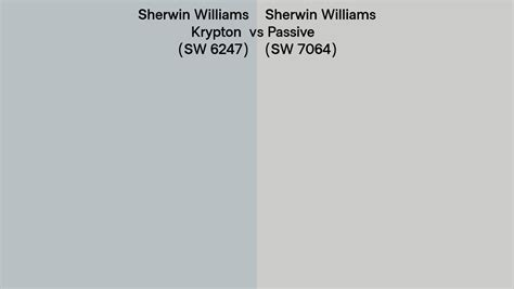 Sherwin Williams Krypton Vs Passive Side By Side Comparison