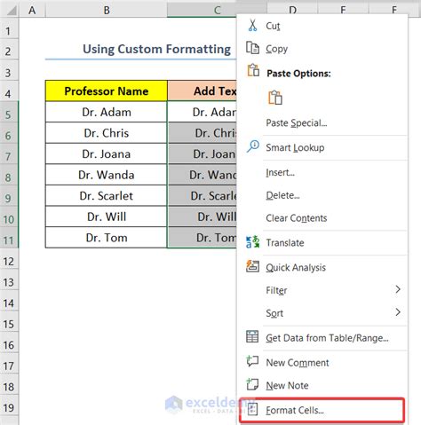 How To Add Text To End Of Cell In Excel 6 Easy Methods