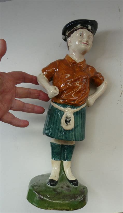 Scottish Pottery 1920s Figurine Of Wee Macgregor In Kilt And Bonnet