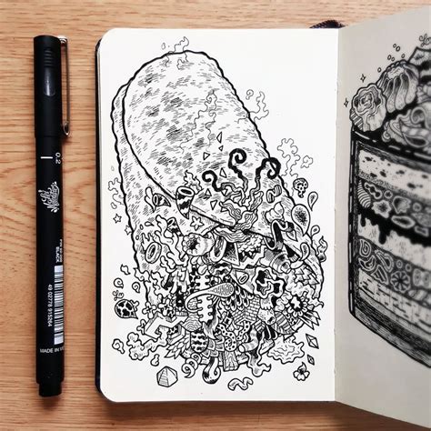 Food Is ART And We All See It Differently Doodle Art Drawing Doodle