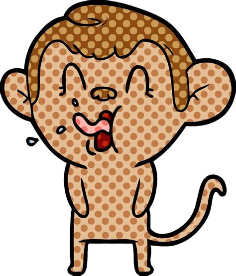 crazy cartoon monkey 12404509 Vector Art at Vecteezy