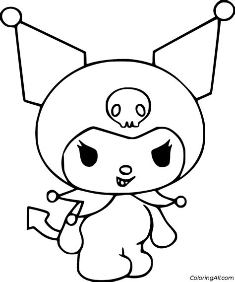 Easy Kuromi Coloring Page ColoringAll