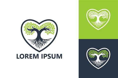 Premium Vector Love Tree Logo Template Design Vector