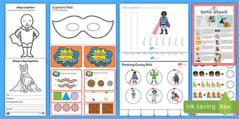 Eyfs Superheroes Home Learning Resource Pack Ages 3 5