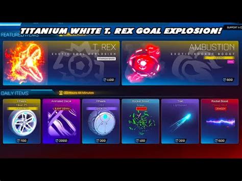 Titanium White T Rex Goal Explosion In The Item Shop Again Rocket