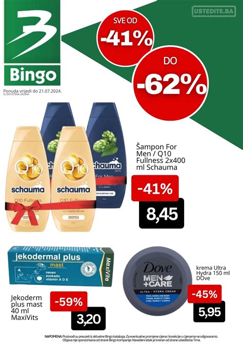 Bingo Katalog Samo Najve A Sni Enja Akcija Do Ustedite Ba