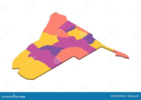 Namibia Political Map Of Administrative Divisions Royalty Free Stock