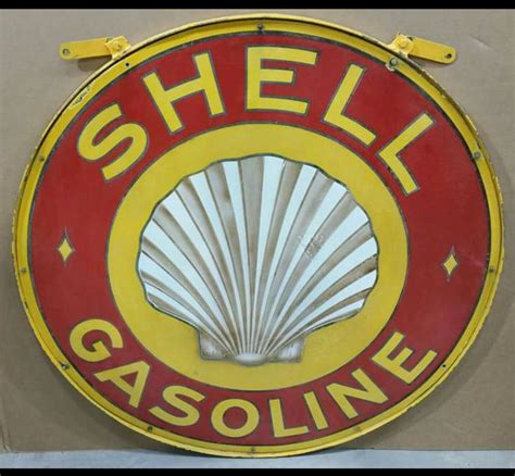 Original Porcelain Shell Gasoline Sign Old Signs Shell Gas Station