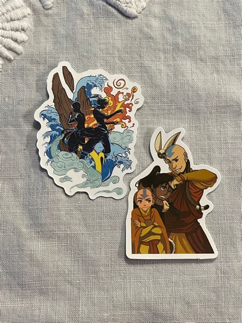 Avatar The Last Airbender Matte Vinyl Stickers Aang And Korra The