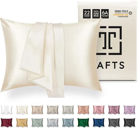 Tafts 22 Momme 100 Pure Mulberry Silk Pillowcase For Hair And Skin