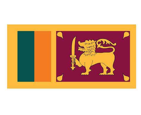 Sri Lanka Flag National Asia Emblem Symbol Icon Vector Illustration ...