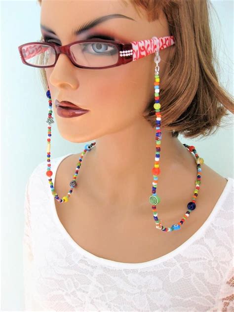 Colorful Beaded Eyeglass Chain Eyeglass Chains Glasses Chains Eyeglass Holder Eyeglass Chain