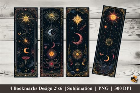 Tarot Card Bookmarks Sublimation Design