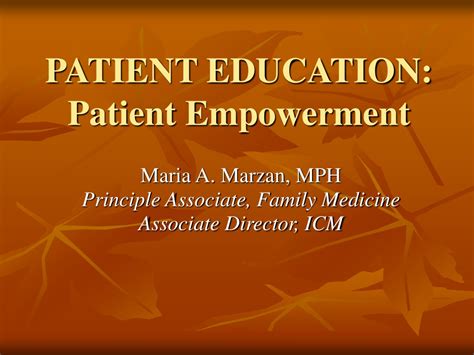 Ppt Patient Education Patient Empowerment Powerpoint Presentation