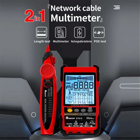 TOOLTOP ET616 ET618 Network Cable Tester With LCD Display Analogs