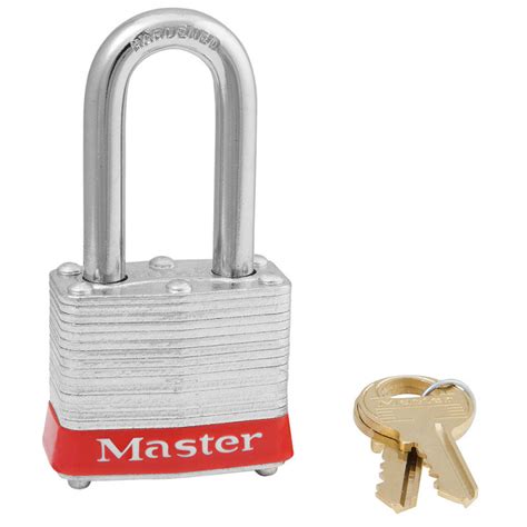 Master Lock Laminated Steel Safety Padlock Mm W Colored Bumper