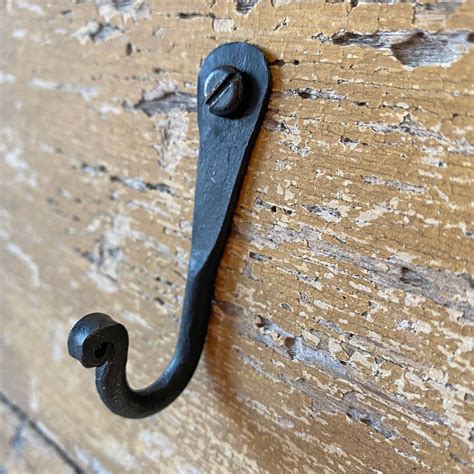 Hand Forged Iron Hook Hooks Fixtures Storage Organization Home