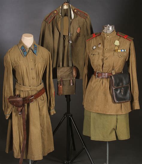 A Group Of Six Russian Soviet Wwii And Later Womens Uniforms