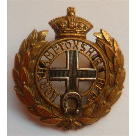 Northamptonshire Regiment Officers Late Victorian Collar Badge British