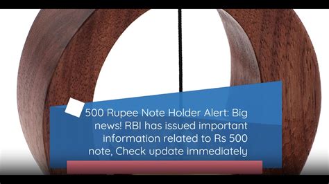 500 Rupee Note Holder Alert Big News Rbi Has Issued Important