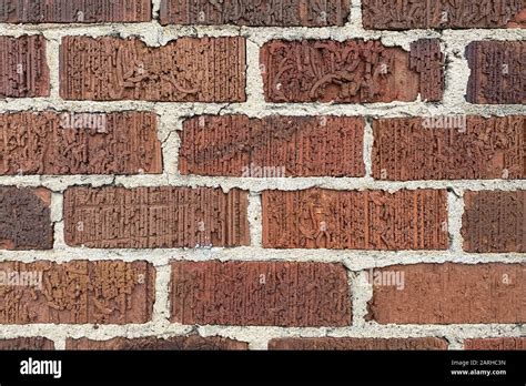 A Close Up Of Aged Red Brick Wall Stock Photo Alamy