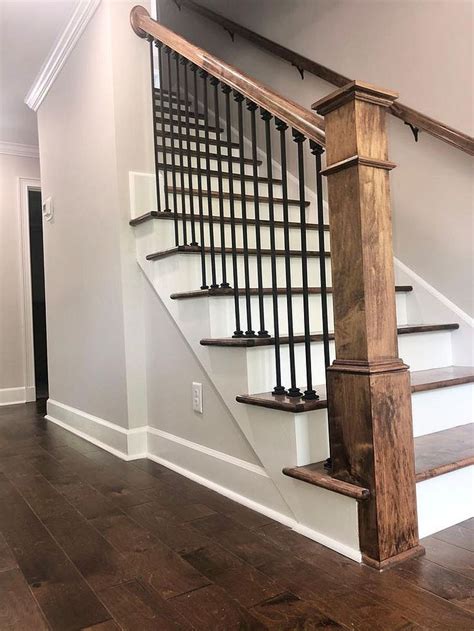 Entryway In House Staircase Staircase Remodel Rustic Stairs