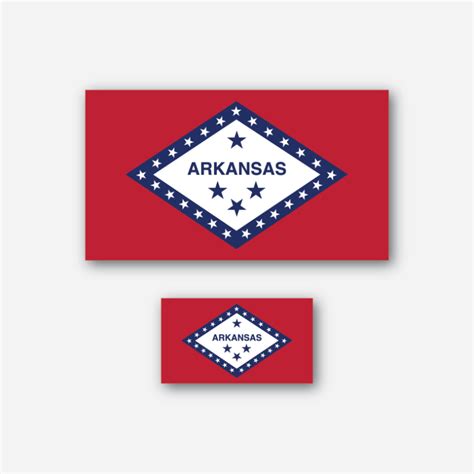 Arkansas Flag – Sticker – Metal the Brand