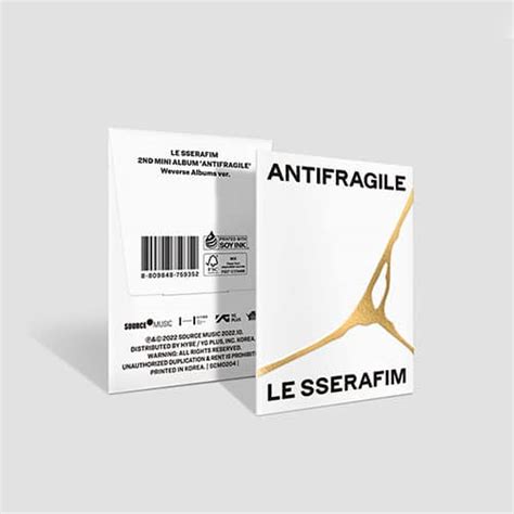 Le Sserafim 2nd Mini Album Antifragile Weverse Album Ver Kpop Wholesale