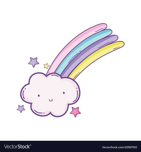 Cute Rainbows With Clouds